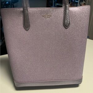 Kate Spade lilac frost tinsel shimmer tote